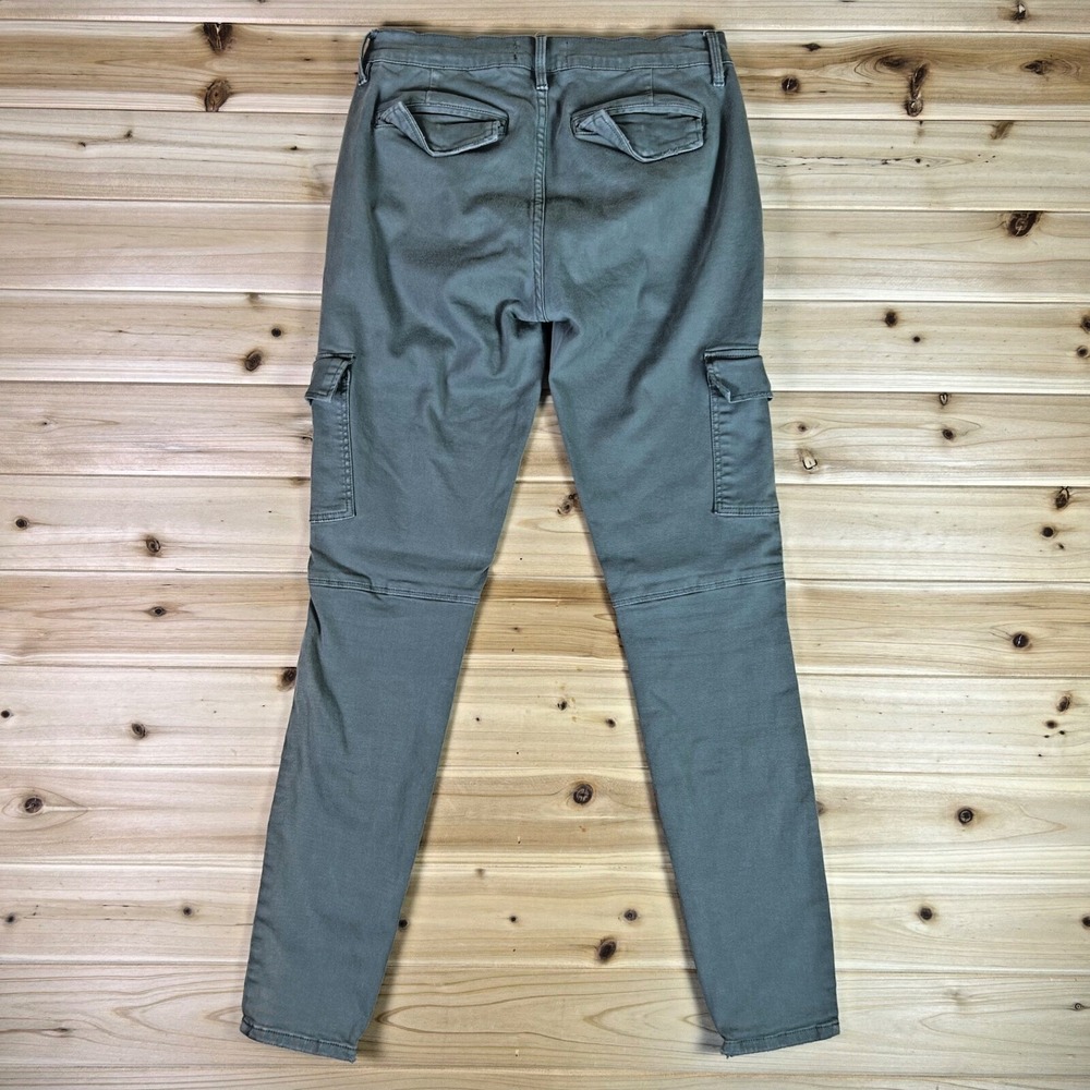 Frame Denim Jeans Womens 26 Distressed Army Green Cargo Low Rise Skinny Jeans - Picture 8 of 11